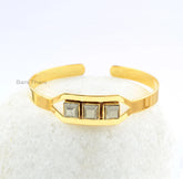 Pyrite Bracelet - 925 Sterling Silver - Handcrafted Bracelet - 6mm Square - Party Jewelry - Gift For Lover - Jewelry For Grand Daughter